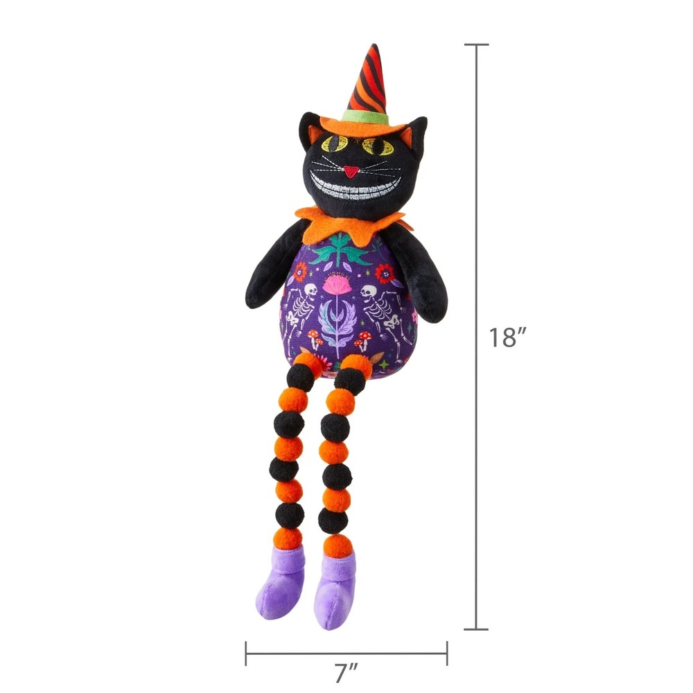 Plush Vintage Grinning Cat Tabletop Decor, 18", Halloween by Way‎ To Celebrate
